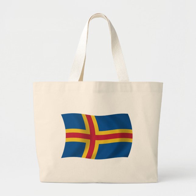 Aaland Flag Tote Bag Jumbo Stoffbeutel (Vorne)