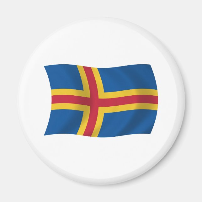 Aaland-Flaggenmagnet Magnet (Vorne)