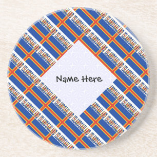 Aaland-Inseln und Ålander-Flagge gekachelt persona Getränkeuntersetzer