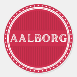 Aalborg City Pride Emblem – Dänische Identität Runder Aufkleber