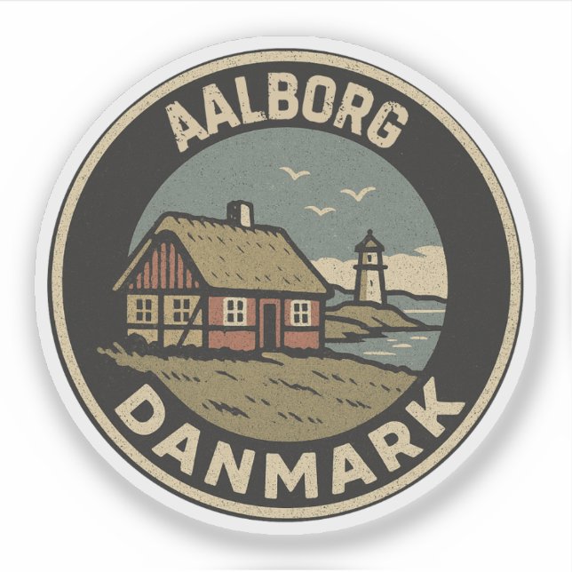 Aalborg, Dänemark Aufkleber (Vorderseite)