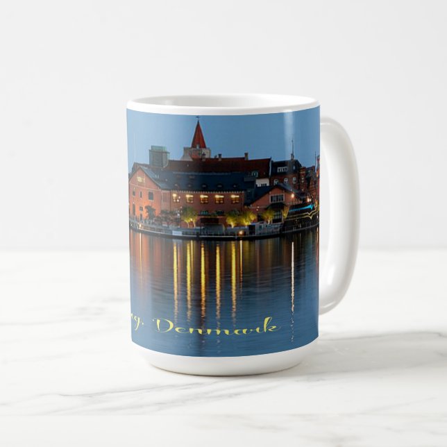 Aalborg, Dänemark Kaffeetasse (VorderseiteRechts)