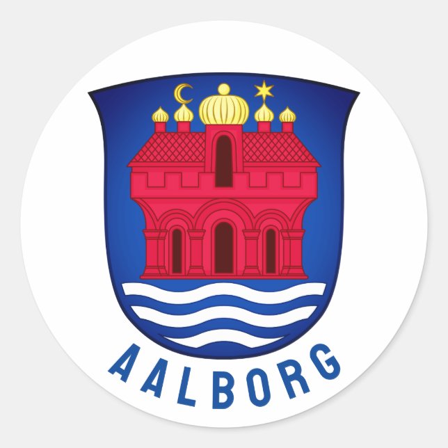 Aalborg - DÄNEMARK Runder Aufkleber (Vorderseite)