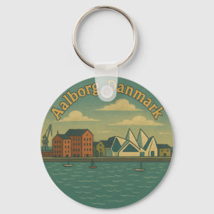 Aalborg Dänemark Stadtansicht Schlüsselanhänger