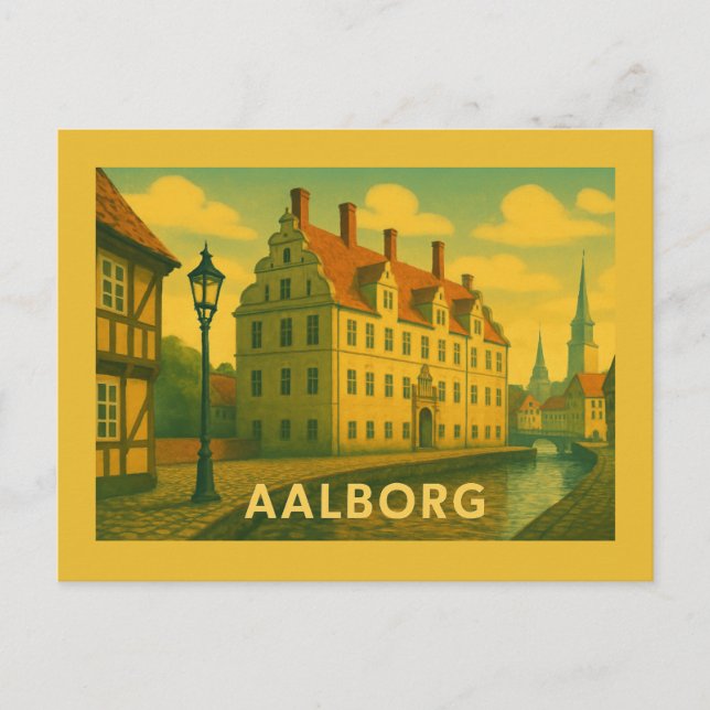 Aalborg Denmark Cityscape Postkarte (Vorderseite)