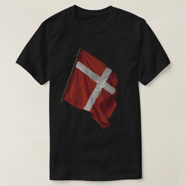Aalborg Denmark _Flag T-Shirt (Design vorne)