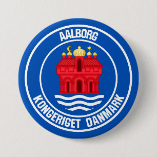 Aalborg Round Emblem Button