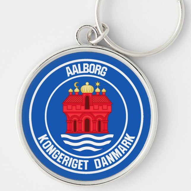 Aalborg Round Emblem Schlüsselanhänger (Vorne)