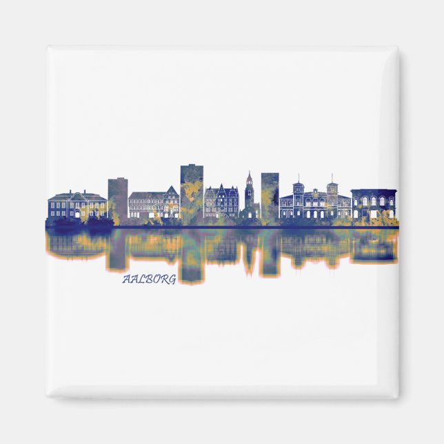 Aalborg Skyline Magnet (Vorne)