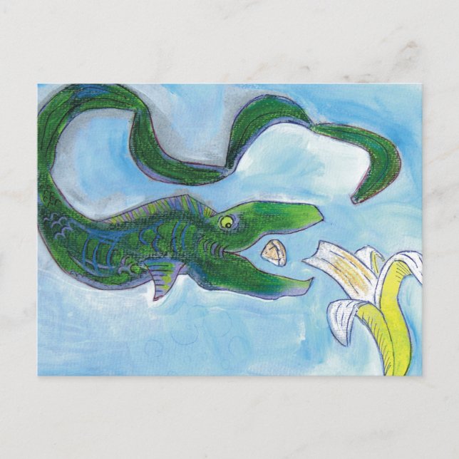 Aale essen Bananen! Postkarte (Vorderseite)
