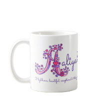Aaliyah dekorative A Monogramm-Tasse
