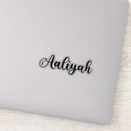 Aaliyah Name - Handgeschriebene Kalligrafie Aufkleber