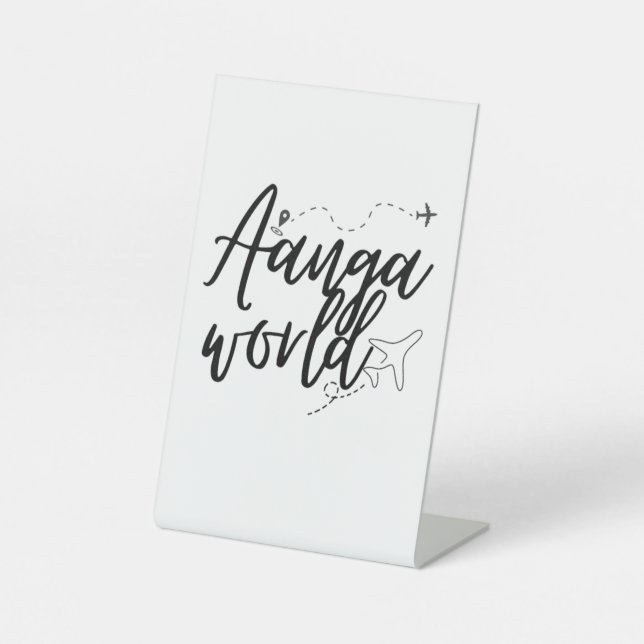 Aangaworld Sockelschild (Vorderseite)