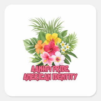 AANHPI-Stolz, amerikanische Identität Quadratischer Aufkleber