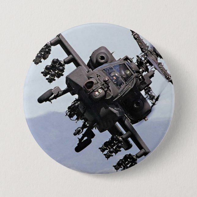 Aapache Hubschrauberangriff Button (Vorderseite)