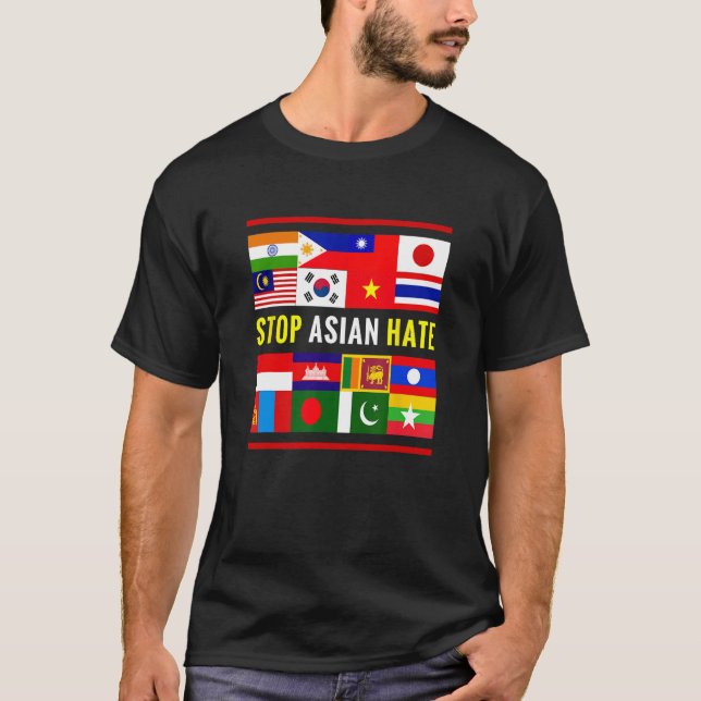 AAPI Hass Support Awareness stoppen - Asiatisches  T-Shirt (Vorderseite)