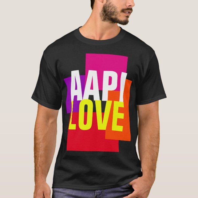 Aapi Liebe Typografie T - Shirt (Vorderseite)