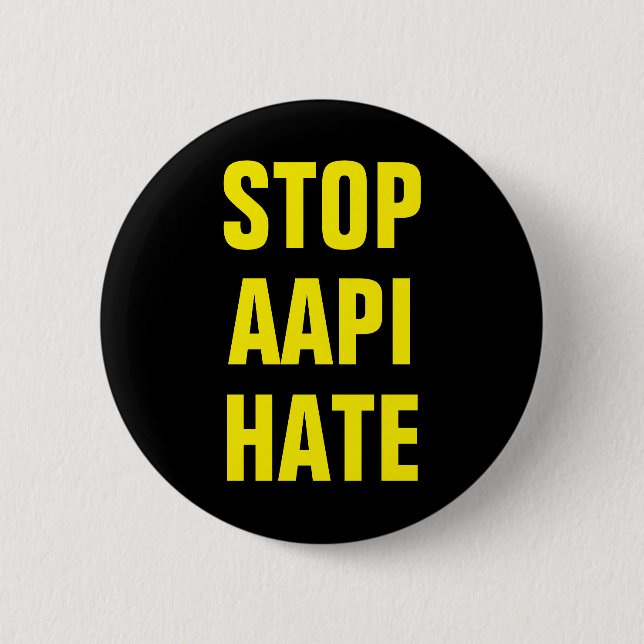 AAPI stoppt asiatisches Hass Button (Vorderseite)