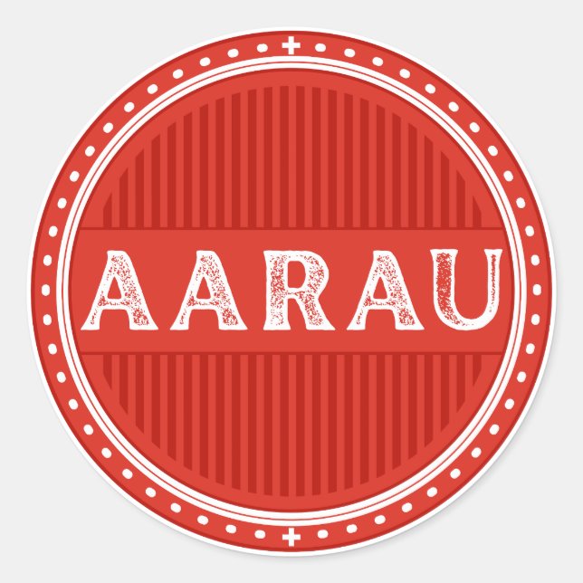 Aarau City Pride Emblem – Swiss Identity Runder Aufkleber (Vorderseite)