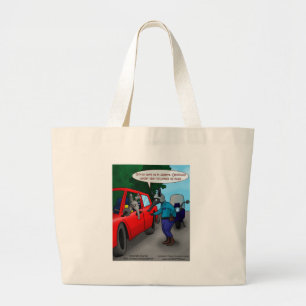 Aardvark Fährt Auto Während Er Gestört Wird Lustig Jumbo Stoffbeutel