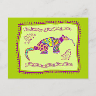 Aardvark Quilt Postkarte
