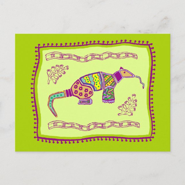 Aardvark Quilt Postkarte (Vorderseite)
