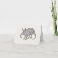 Aardvark schwarzer Stift zeichne Dreieck mit Ameis