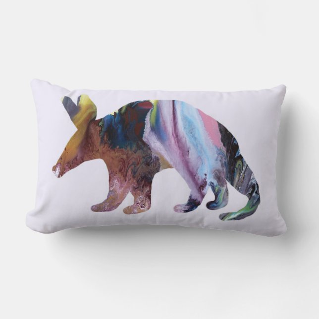 Aardvark-Silhouette Lendenkissen (Vorderseite)