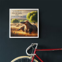 Aardvark Tranquil Harmonie: Wildlife Duo in Meadow