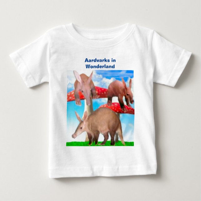 Aardvarks im Wonderland Baby T - Shirt (Vorderseite)
