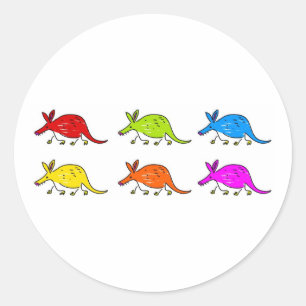 Aardvarks Runder Aufkleber