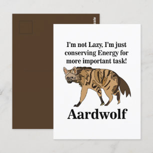 Aardwolf Hyena Spirit Animal Lover Postkarte