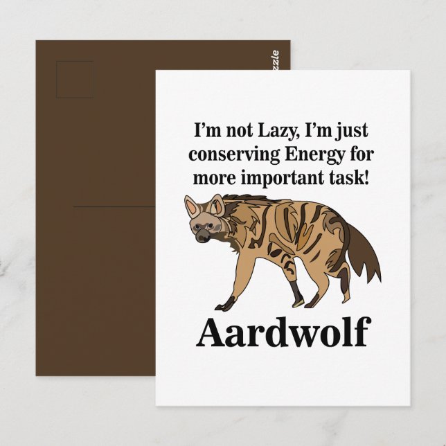 Aardwolf Hyena Spirit Animal Lover Postkarte (Vorne/Hinten)