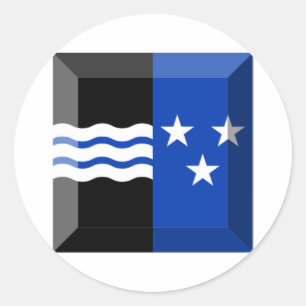 Aargau Flag Gem Runder Aufkleber