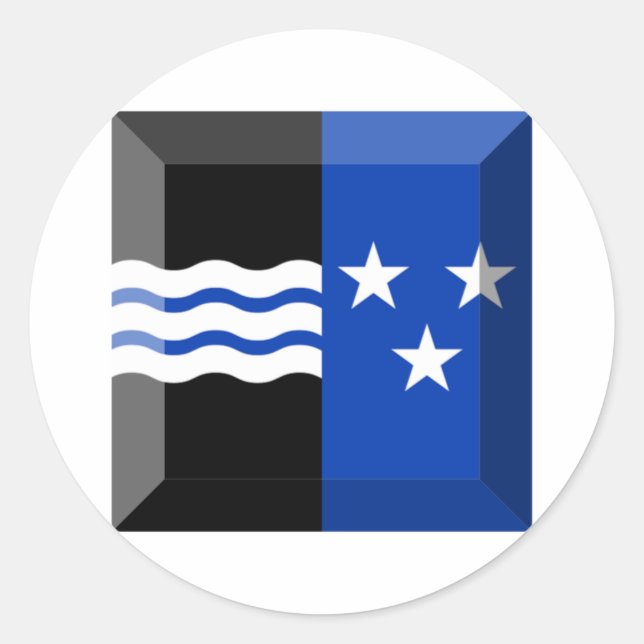 Aargau Flag Gem Runder Aufkleber (Vorderseite)