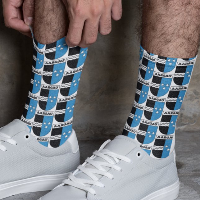 Aargau, Schweiz. Wappen der Schweizer Kantone Socken (Von Creator hochgeladen)