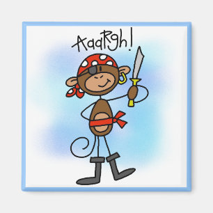 Aargh Affe-Piraten-T-Shirts und Geschenke Magnet