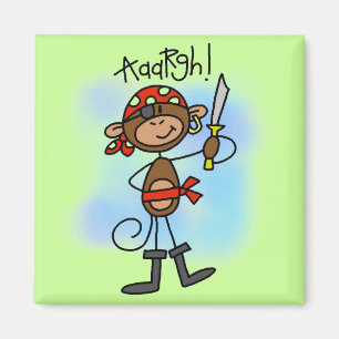 Aargh Affe-Piraten-T-Shirts und Geschenke Magnet