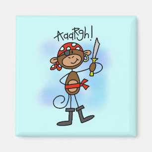 Aargh Affe-Piraten-T-Shirts und Geschenke Magnet