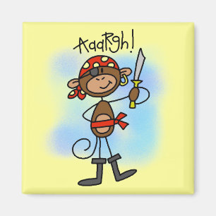 Aargh Affe-Piraten-T-Shirts und Geschenke Magnet