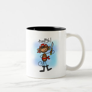 Aargh Affe Piraten T-Shirts und Geschenke Zweifarbige Tasse