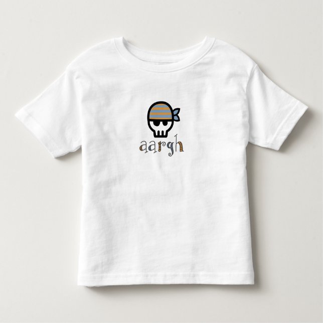 Aargh Boy Pirate Skull Kleinkind T-shirt (Vorderseite)