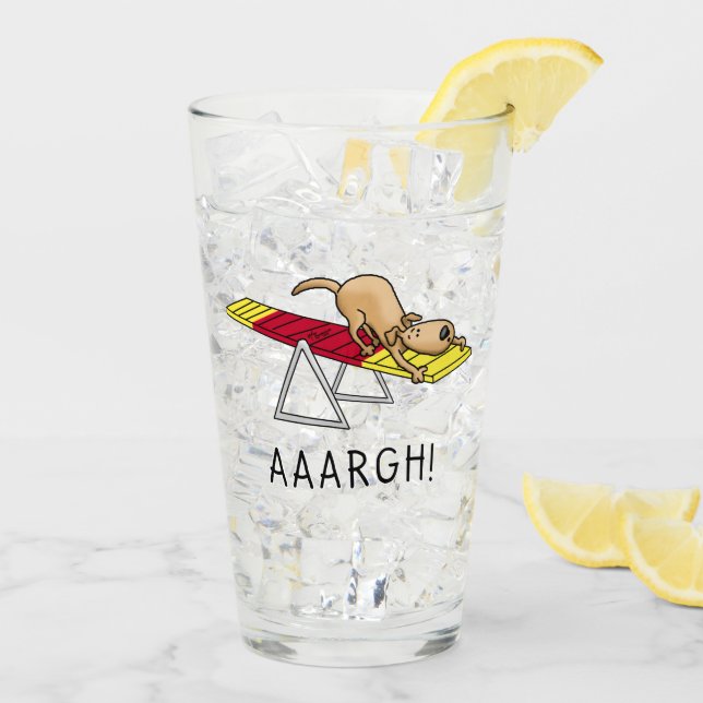 AARGH! Funny dog Agility Tester Glas (Rückseite Ice)