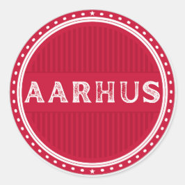 Aarhus City Pride Emblem – Dänische Identität Runder Aufkleber