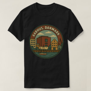 Aarhus Dänemark Stadtansicht T-Shirt