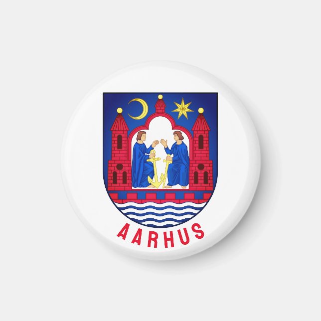 Aarhus-Wappen - DÄNEMARK Magnet (Vorne)