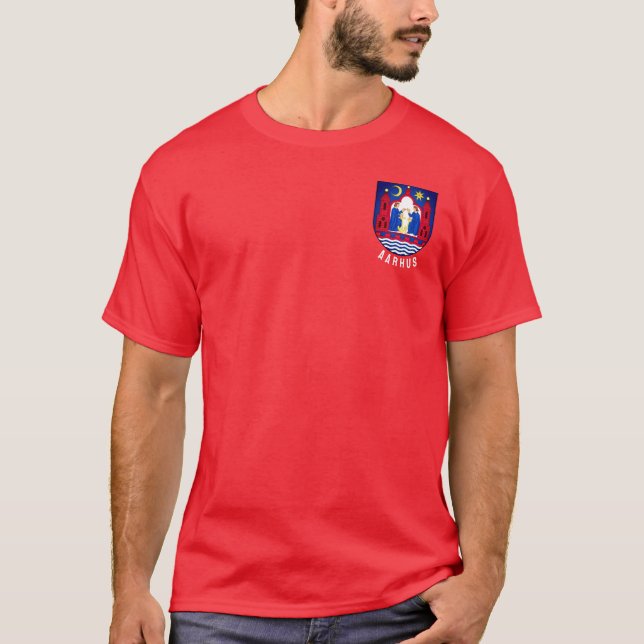 Aarhus-Wappen - DÄNEMARK-T - Shirt (Vorderseite)