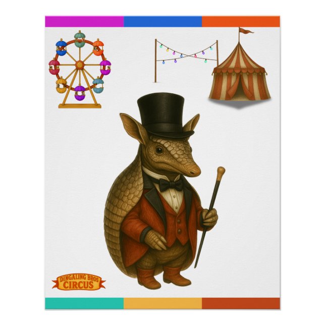 Aaron, aardvark ringmaster poster (Vorderseite)