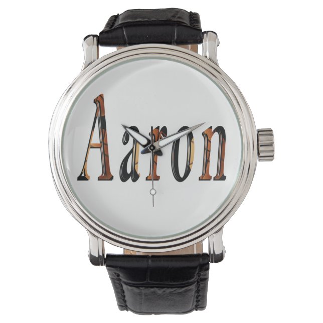 "Aaron and the Game of Glory" Sein Name Armbanduhr (Vorderseite)