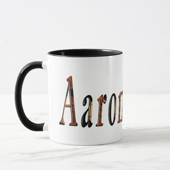 Aaron Boys Name Logo, Tasse (Links)